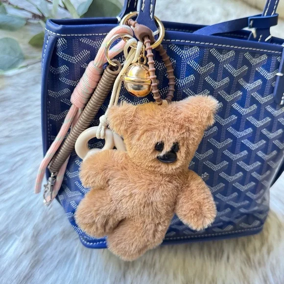 Plush Brown Teddy Bear Keychain - Picture 5 of 6